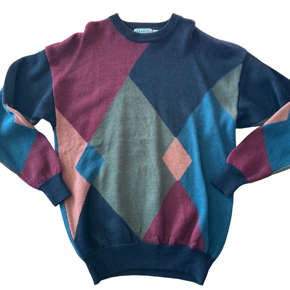 VTG Brian MacNeil Mens Sweater XL/T 100% Wool Pullover Crew neck READ